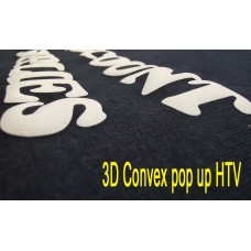 Puff Convex POP UP T-SHIRT GARMENT VINYL HEAT PRESS TRANSFER FILM ROLL Plotter Cutter 1m x 50cm