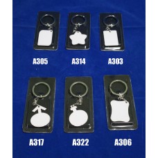 Sublimation ink Blank MDF Key Rings Heat Press machine Printing Supplies