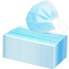 Disposable Face Mask Protective CE CERTIFIED 3 Layer Anti Bacterial Filter 50pcs