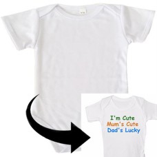 Blank Round Neck Baby Bodysuits Onesies for Sublimation ink Heat Press Printing