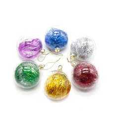 Sublimation ink Blank Christmas baubles GLITTER Ornaments Heat Press machine Printing Supplies-8cm diameter