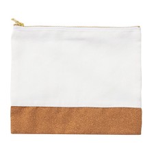 Canvas Stitching Cork Cosmetic Bag/Pencil Case Pouch for Dye Sublimation
