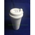 Blank Sublimation polymer Coffee Double Wall Tumblers sippy lids 3D Sublimation tapered Mug 450ml
