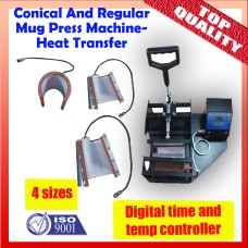 4 in 1 new Conical And Regular Mug Heat Press Machine