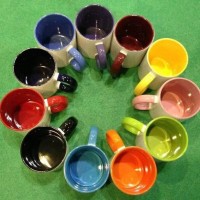 Inner Colour and Handle 11oz Ceramic MUGS with gift box for DYE SUBLIMATION INK Inner Colour and Handle 11oz Ceramic MUGS with gift box for DYE SUBLIMATION INK