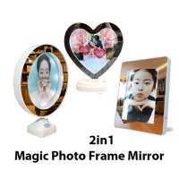 2 in 1 Magic Mirror and LED Light Photo Frame for Dye Sublimation Printing 2 in 1 Magic Mirror and LED Light Photo Frame for Dye Sublimation Printing