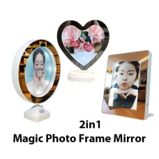 2 in 1 Magic Mirror and LED Light Photo Frame for Dye Sublimation Printing 2 in 1 Magic Mirror and LED Light Photo Frame for Dye Sublimation Printing