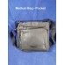 Black Shoulder Bag with white polyester Medium 26x26cm Black Shoulder Bag with white polyester Medium 26x26cm