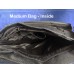 Black Shoulder Bag with white polyester Medium 26x26cm Black Shoulder Bag with white polyester Medium 26x26cm