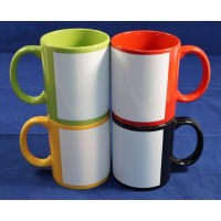 11oz Full Color mug with white patch for sublimation -- with gift box 11oz Full Color mug with white patch for sublimation -- with gift box