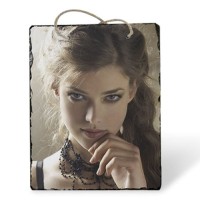 SUBLIMATION ROCK Hanging PHOTO SLATE 29X24CM SH09