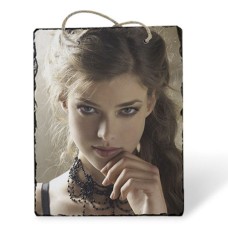 SUBLIMATION ROCK Hanging PHOTO SLATE 29X24CM SH09