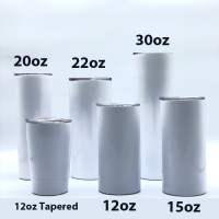 Blank Stainless Steel Double wall Tumbler Mug 12oz, 15oz, 18oz, 20oz, 22oz, 30oz Sizes for Sublimation Printing Blank Stainless Steel Double wall Tumbler Mug 12oz, 15oz, 18oz, 20oz, 22oz, 30oz Sizes for Sublimation Printing