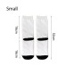 Blank Socks with Black in Heel and Toe for Sublimation Various Size