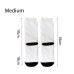 Blank Socks with Black in Heel and Toe for Sublimation Various Size