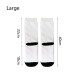 Blank Socks with Black in Heel and Toe for Sublimation Various Size