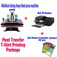 SWING AWAY HEAT PRESS 40x60 cm + A3 Printer + T Shirt Heat Transfer paper, T Shirt Printing Package SWING AWAY HEAT PRESS 40x60 cm + A3 Printer + T Shirt Heat Transfer paper, T Shirt Printing Package