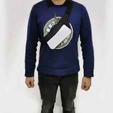 Black Waist Bag/Tanker Sling Bag with Zipped for Sublimation Printing