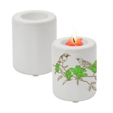 Elegant Ceramic porcelain Candle Holder Dye Sublimation ink Heat press Ø8x10cm Elegant Ceramic porcelain Candle Holder Dye Sublimation ink Heat press Ø8x10cm