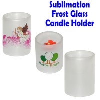 Elegant Frost Glass Candle Holder Dye Sublimation ink Heat press Ø7.5x10cm Elegant Frost Glass Candle Holder Dye Sublimation ink Heat press Ø7.5x10cm