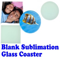 SUBLIMATION ink BLANK GLASS COASTERS round / Square 9.5CM heat press -- 4pcs SUBLIMATION ink BLANK GLASS COASTERS round / Square 9.5CM heat press -- 4pcs