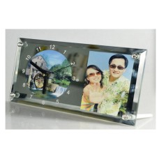 Clock Glass Slate Photo frame 30x16cm BL11 Clock Glass Slate Photo frame 30x16cm BL11