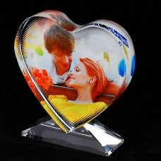 Sublimation ink Glass Crystal Photo Block stand Trophy Plaque Heat Press heart BXP13 Sublimation ink Glass Crystal Photo Block stand Trophy Plaque Heat Press heart BXP13