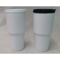 Blank Sublimation polymer Coffee Double Wall Tumblers Sippy lids 3D Sublimation tapered Mug 880ml Blank Sublimation polymer Coffee Double Wall Tumblers Sippy lids 3D Sublimation tapered Mug 880ml