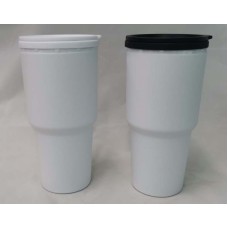 Blank Sublimation polymer Coffee Double Wall Tumblers Sippy lids 3D Sublimation tapered Mug 880ml Blank Sublimation polymer Coffee Double Wall Tumblers Sippy lids 3D Sublimation tapered Mug 880ml