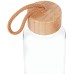 Frosted Glass Drink Water Bottle 700ml with Bamboo Lid for Sublimation Frosted Glass Drink Water Bottle 700ml with Bamboo Lid for Sublimation