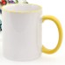 Colour Rim and Handle MUGS 11oz with gift box DYE SUBLIMATION- BEST FOR SUBLIMATION INK Colour Rim and Handle MUGS 11oz with gift box DYE SUBLIMATION- BEST FOR SUBLIMATION INK