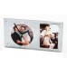Clock Glass Slate Photo frame 30x16cm BL11