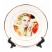 Blank Gold Ring Sublimation ink Ceramic Plate dish for Heat Press Transfer 8 inch