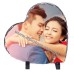 CLOCK PHOTO SLATE HEART 20x20CM SH60 for sublimation printing