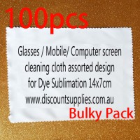 100x pcs/box Glasses / Mobile/ Computer screen cleaning cloth assorted design for Dye Sublimation 14x17cm 100x pcs/box Glasses / Mobile/ Computer screen cleaning cloth assorted design for Dye Sublimation 14x17cm