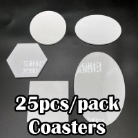 Ceramic Bar Coaster 25pcs/pack Dye Sublimation ink Heat press Transfer Printing - Cork Base Ceramic Bar Coaster 25pcs/pack Dye Sublimation ink Heat press Transfer Printing - Cork Base