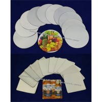 BLANK 50pcs SQUARE/ROUND DRINKS COASTERS FOR SUBLIMATION ink printing, heat press BLANK 50pcs SQUARE/ROUND DRINKS COASTERS FOR SUBLIMATION ink printing, heat press