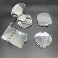 Compact Folding Makeup Metal Pocket Vanity Mirror for Dye Sublimation Printing Heat Pressing Compact Folding Makeup Metal Pocket Vanity Mirror for Dye Sublimation Printing Heat Pressing