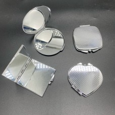 Compact Folding Makeup Metal Pocket Vanity Mirror for Dye Sublimation Printing Heat Pressing