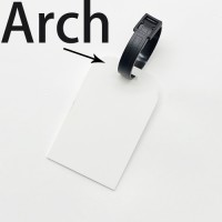 White Acrylic Luggage Tag Sign Badge DOUBLE SIDE PRINT for Sublimation Heat Transfer Printing