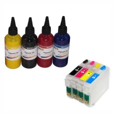 4x Empty cartridges + 4x100ml sublimation ink 4x Empty cartridges + 4x100ml sublimation ink
