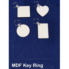 Sublimation ink Blank MDF Single side Key Rings Heat Press machine Printing