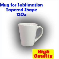 Tapered Latte MUGS 12oz DYE SUBLIMATION - BEST FOR SUBLIMATION INK