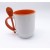 Orange Mug and Spoon 