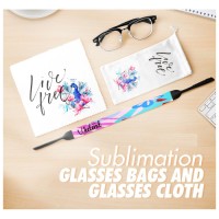 Glasses pouch bag / cleaner wipe / band strap set for Dye Sublimation (Not include glasses) Glasses pouch bag / cleaner wipe / band strap set for Dye Sublimation (Not include glasses)