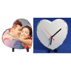 CLOCK PHOTO SLATE HEART 20x20CM SH60 for sublimation printing CLOCK PHOTO SLATE HEART 20x20CM SH60 for sublimation printing